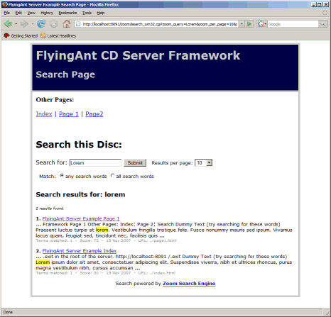FlyingAnt Example Framework on Windows