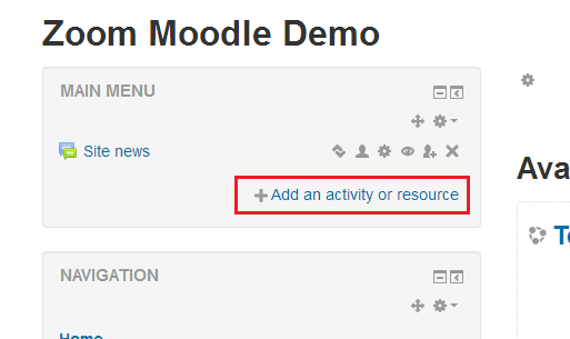 Adding a new resource for your search page in Moodle
